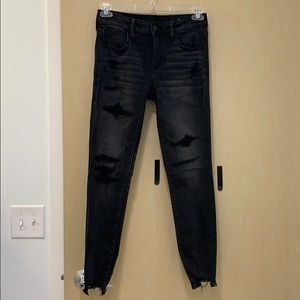 Black distressed American Eagle Jeans